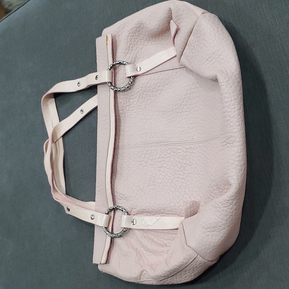 💥50% sale💥Marco Buggiani pink leather foldover handbag #1248